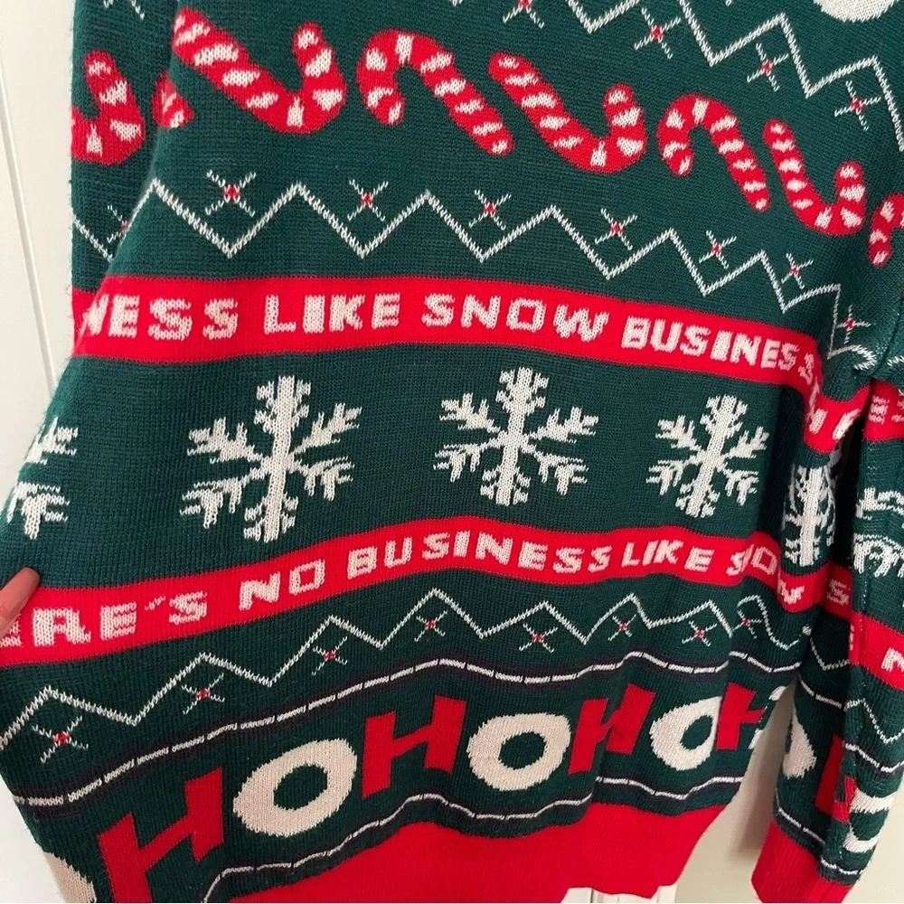 Christmas Knit Sweater Ugly Christmas Sweater Crewneck Large - Picture 4 of 7